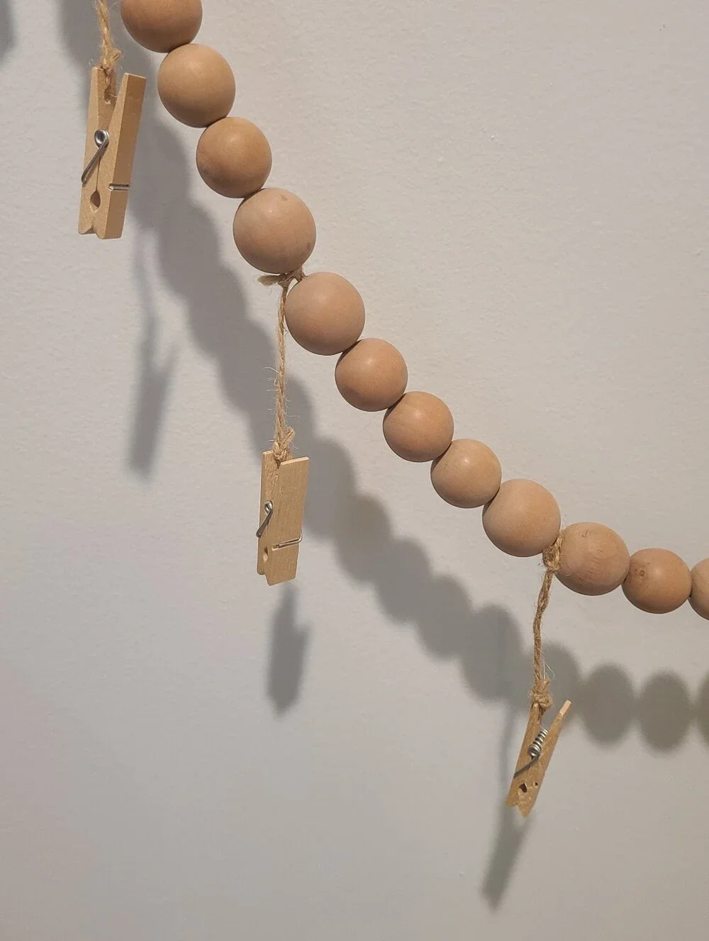 Hanging Photo Holder Wooden Jute